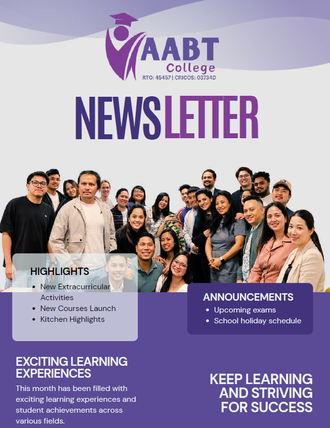 AABT College Newsletter cover